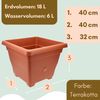 Pflanzkübel Groß Außen Pflanzkübel Rechteckig Blumenkübel Groß Blumenkübel Outdoor Balkon Kübel Blumentopf mit Bewässerungssystem Blumenkasten 40 Terrakotta Bild 2