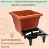 Pflanzkübel Groß Außen Pflanzkübel Rechteckig Blumenkübel Groß Blumenkübel Outdoor Balkon Kübel Blumentopf mit Bewässerungssystem Blumenkasten 40 Terrakotta Bild 5