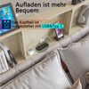 Furnishings Home Polsterbett Stauraumbett Doppelbett LED (1 tlg, Mit Vier extra große Schubladen), Mit LED-Beleuchtung, USB & TYPE-C Anschlüsse, Samt, 140x200 cm Bild 3