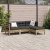 vidaXL 4-tlg. Garten-Sofagarnitur mit Kissen Kiefernholz Imprägniert 3299383 Bild 3