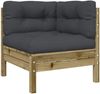vidaXL 4-tlg. Garten-Sofagarnitur mit Kissen Kiefernholz Imprägniert 3299383 Bild 4