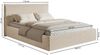 Selsey 'Softie Slim' Polsterbett 160×200 mit Lattenrost, Chenille, hellbeige Bild 4