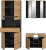 welltime Badmöbel-Set REHAT, 3-teilig, Breite 171 cm, mit grifflosen Fronten, bestehend aus:, (3-St), 1x Hochschrank, 1x Waschbeckenunterschrank & 1x Spiegelschrank Bild 4