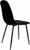 Esszimmerstuhl RAZON - Stoff Schwarz 45x54x88 cm | Essstühle Esszimmerstühle Küchenstühle Wohnzimmerstühle Bild 5