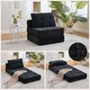 Klappbares Schlafsofa Chenille Schwarz, 79x79x57 cm (aufgeklappt 79x180 cm) Bild 4