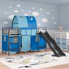 vidaXL Kinder-Etagenbett Schwarz und Blau 75 x 190 cm Metall 42020836 Bild 3