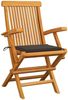 vidaXL Gartenstühle mit Taupe Kissen 2 Stk. Massivholz Teak 3062495 Bild 2