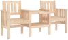 vidaXL Gartenbank mit Tisch 2-Sitzer Massivholz Kiefer 825149 Bild 2