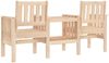 vidaXL Gartenbank mit Tisch 2-Sitzer Massivholz Kiefer 825149 Bild 5