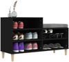 vidaXL Schuhregal Schwarz 102x36x60 cm Holzwerkstoff 819725 Bild 4