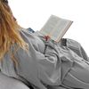 Ärmeldecke Kuscheldecke XXL TV-Decke Wohndecke und Fuß- + Handytasche Grau Bild 3