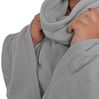 Ärmeldecke Kuscheldecke XXL TV-Decke Wohndecke und Fuß- + Handytasche Grau Bild 4