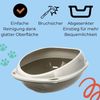 2er Set Katzenklo ohne Deckel Doppelpack Katzentoilette mit Rand Sparpaket Katzen WC 2er Set Schalentoilette 57x40x19 cm Katzentoiletten Bild 5