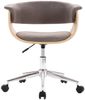 vidaXL Esszimmerstuhl Drehbar Taupe Bugholz und Stoff 287402 Bild 3