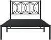vidaXL Bettgestell mit Kopfteil Metall Schwarz 107x203 cm 376124 Bild 4