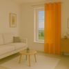 Bestlivings Blickdichte, Gardine mit Ösen, in vielen Größen und Farben Hellorange 140x145 cm Bild 5