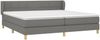 Doppelbett, Polsterbett mit Matratze Stoff Dunkelgrau 200x200 cm, Härtegrad: H2 [3126830] Bild 3