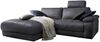 KAWOLA Sofa LOLA Ecksofa Leder schwarz mit motorischer Relaxfunktion Recamiere links 82 x 178 x 233 cm Bild 3