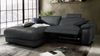 KAWOLA Sofa LOLA Ecksofa Leder schwarz mit motorischer Relaxfunktion Recamiere links 82 x 178 x 233 cm Bild 2