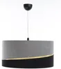 BPS Koncept 01A-079-30 Hängeleuchte SWING Velourss auf PVC-Basis grau, schwarz, gold 1xE27 60W H:102 Ø30cm dimmbar Bild 5