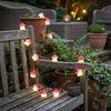 Solar Lichterketten, 12x LED Fliegenpilze, weiß-rot, Bild 2