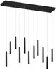 LED Pendelleuchte TUBULAR mehrflammig Schwarz - 3 Stufen dimmbar, B: 115cm Bild 2
