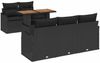 vidaXL Garten-Sofa-Set mit Speicher 6 pcs Schwarz Poly Rattan 3358137 Bild 2