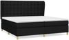 vidaXL Polsterbett mit Matratze Schwarz 200x200 cm Stoff, Härtegrad: H2 [3128871] Bild 2
