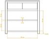 Kommode Schrank MAISON Buche massiv 80x77x45 cm Bild 3