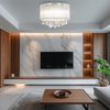 LED Deckenleuchte Chrom, Kristalle klar, 40 cm Bild 3