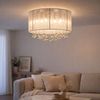 LED Deckenleuchte Chrom, Kristalle klar, 40 cm Bild 2
