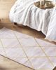 Teppich rosa / gold 80x150 cm kariertes Muster Kurzflor ATIKE Bild 3