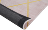 Teppich rosa / gold 80x150 cm kariertes Muster Kurzflor ATIKE Bild 5