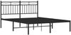 vidaXL Bettgestell mit Kopfteil, Metall, Schwarz, 140x190 cm Bild 4