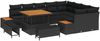 vidaXL Gartensofa-set mit Kissen 12 pcs Schwarz 3363334 Bild 2