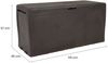 Dmora Aufbewahrungstruhe für draußen Kingston, Gartenbox, Outdoor-Truhe, Stauraumbank für außen, 116x45 h57 cm, Braun Bild 3