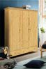 Kleiderschrank 114 x 190 x 58 cm Kiefer Natur Bild 3