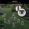 näve LED Solarleuchte Rota, LED fest integriert, Warmweiß, 10er Set runde Dekoerdspieße, LED warmweiß, je H: 19cm, D: 5cm, silber Bild 2