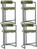 WAHSON OFFICE CHAIRS Barhocker 2er Set, Samt Küchenhocker Barstühle mit schwarzen Metallbeinen (4 St) Bild 5