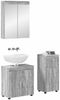 vidaXL Badezimmermöbel-Set mit Regal TULUM Graues Sonoma Holzwerkstoff 3398030 Bild 2