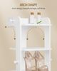 Schuhregal, Schmales Schuhablage mit 8 Ebenen, Holz-Schuh-Organizer mit Haken, Verstellbar, Platzsparend, Geeignet für Eingang, Flur, Wohnzimmer, Weiß Bild 4