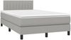 vidaXL Boxspringbett mit Matratze & LED Hellgrau 120x190 cm Stoff 3270053 Bild 3