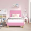 vidaXL Kinderbettgestell mit Kopfteil Rosa 80 x 160 cm Stoff 42010987 Bild 3