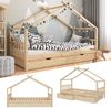 Hausbett Design Naturholz 90x200 cm mit 2 Schubladen Vitalispa Bild 2