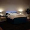 vidaXL Boxspringbett mit Matratze Blau 140x190 cm Samt 3290044 Bild 4