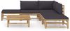 vidaXL 6-tlg. Garten-Lounge-Set mit Dunkelgrauen Kissen Bambus 3058188 Bild 2