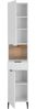 BASIC by Balculina Hochschrank Denver Hochschrank, Badezimmerschrank BxHxT 38x195x32 (1-St) Breite 38 cm, Tür L/R montierbar, Softclose Bild 4