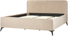 Bett mit Lattenrost VALOGNES 180 x 200 cm Samtstoff Taupe Bild 5