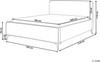 Bett mit Lattenrost VALOGNES 180 x 200 cm Samtstoff Taupe Bild 2