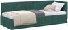 vidaXL Eckbettgestell mit Kopfteil Dunkelgrün 80 cm x 200 cm Samt 42016248 Bild 2